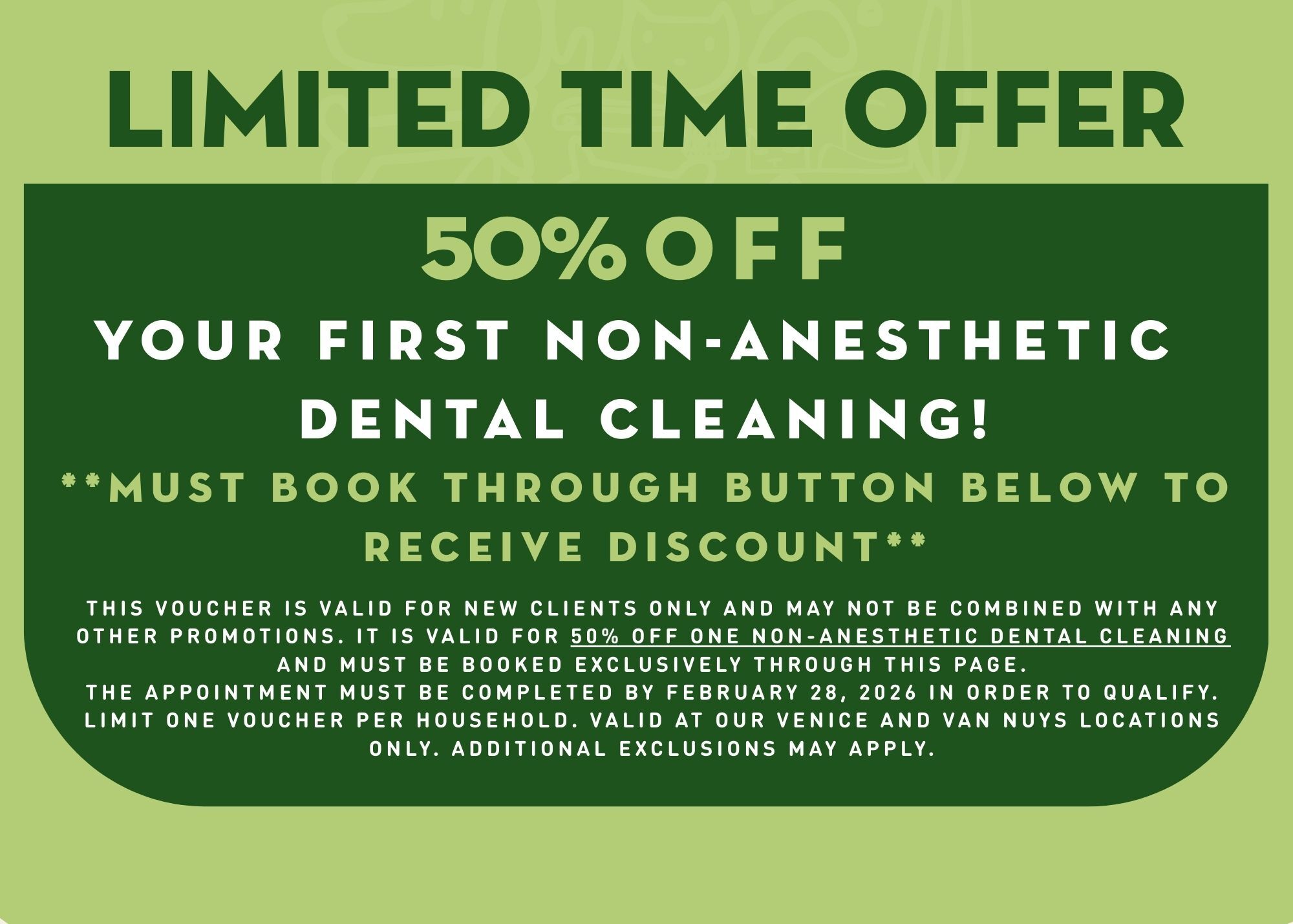 New client promo Green Dog dental