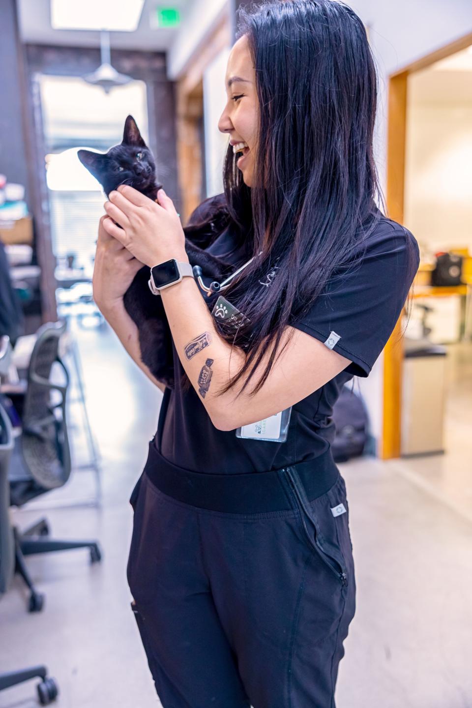 Dr. Lau and kitten